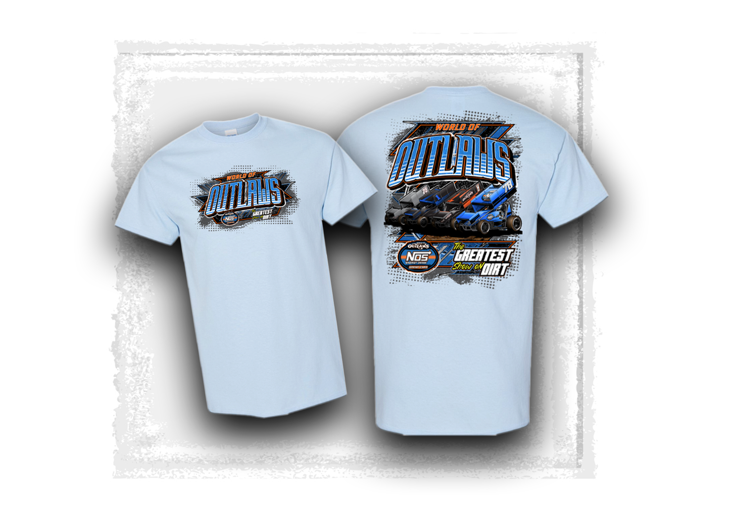 World of Outlaws- NOS Energy Drink Sprint Car Series- 4 Wide T-Shirt