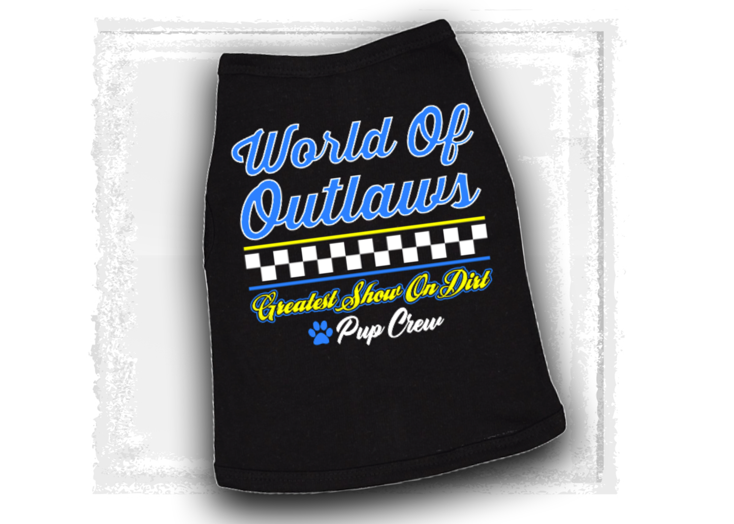 World of Outlaws- Pup Crew T-Shirt for Dogs- Blue