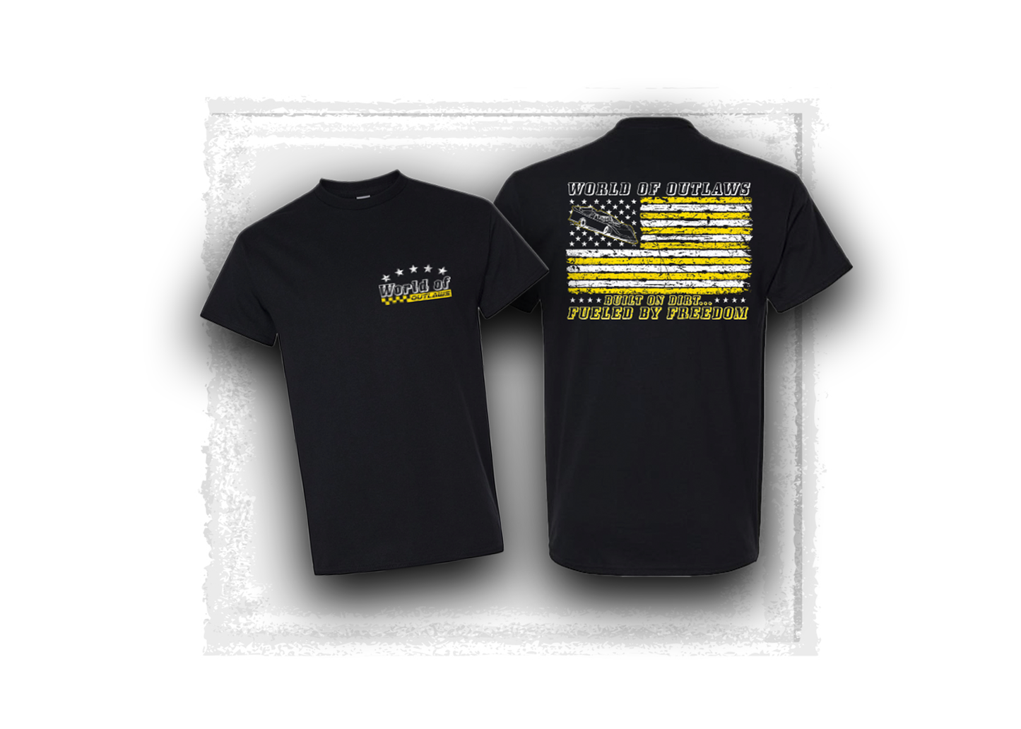 World of Outlaws- Late Model Series- Patriotic T-Shirt- Black
