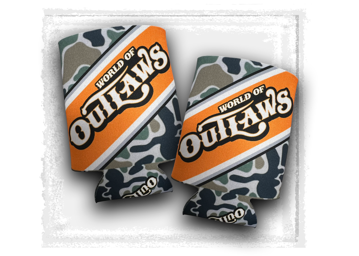 World of Outlaws- Standard Camo Koozie