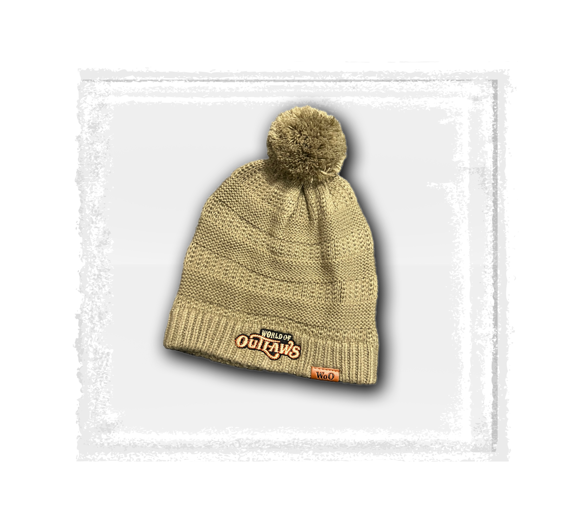 World of Outlaws Youth Tan Pom Beanie