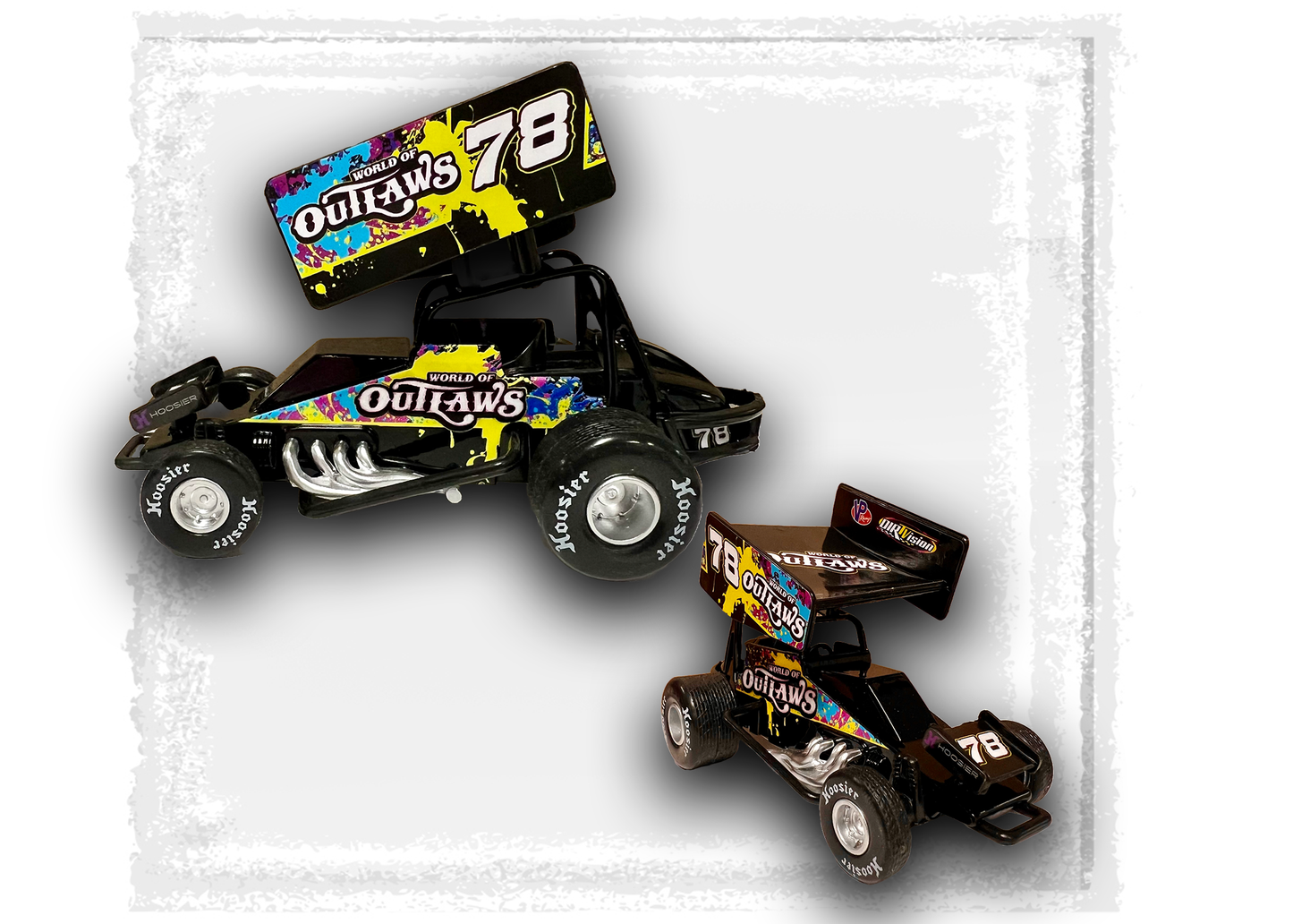 World of Outlaws- Sprint Cars- Toy Color Splatter Die-cast