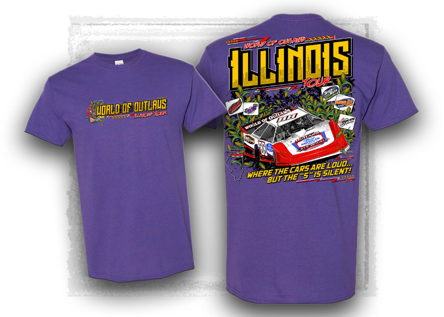 World of Outlaws- Late Model Series- Illinois The "S" is Silent T-Shirt