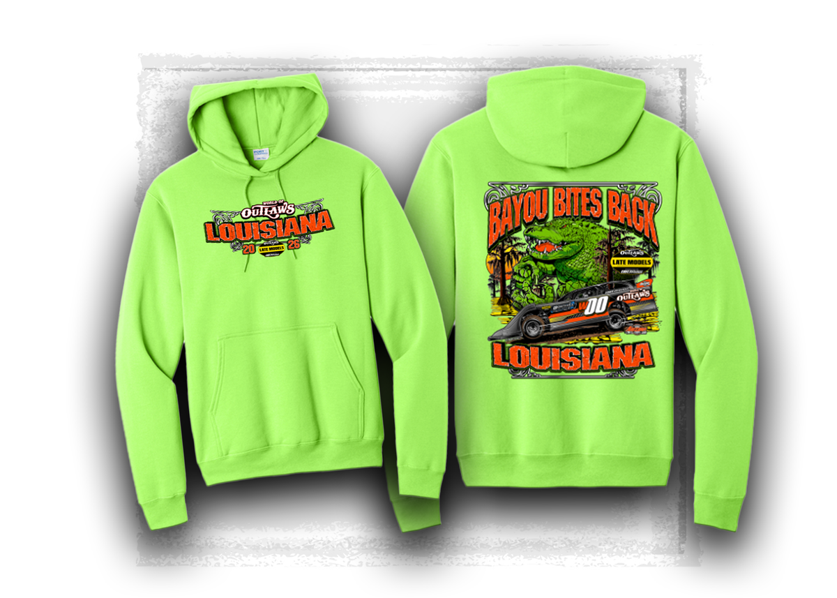 World of Outlaws- Late Model Series- 26 Louisiana Hooded Sweatshirt