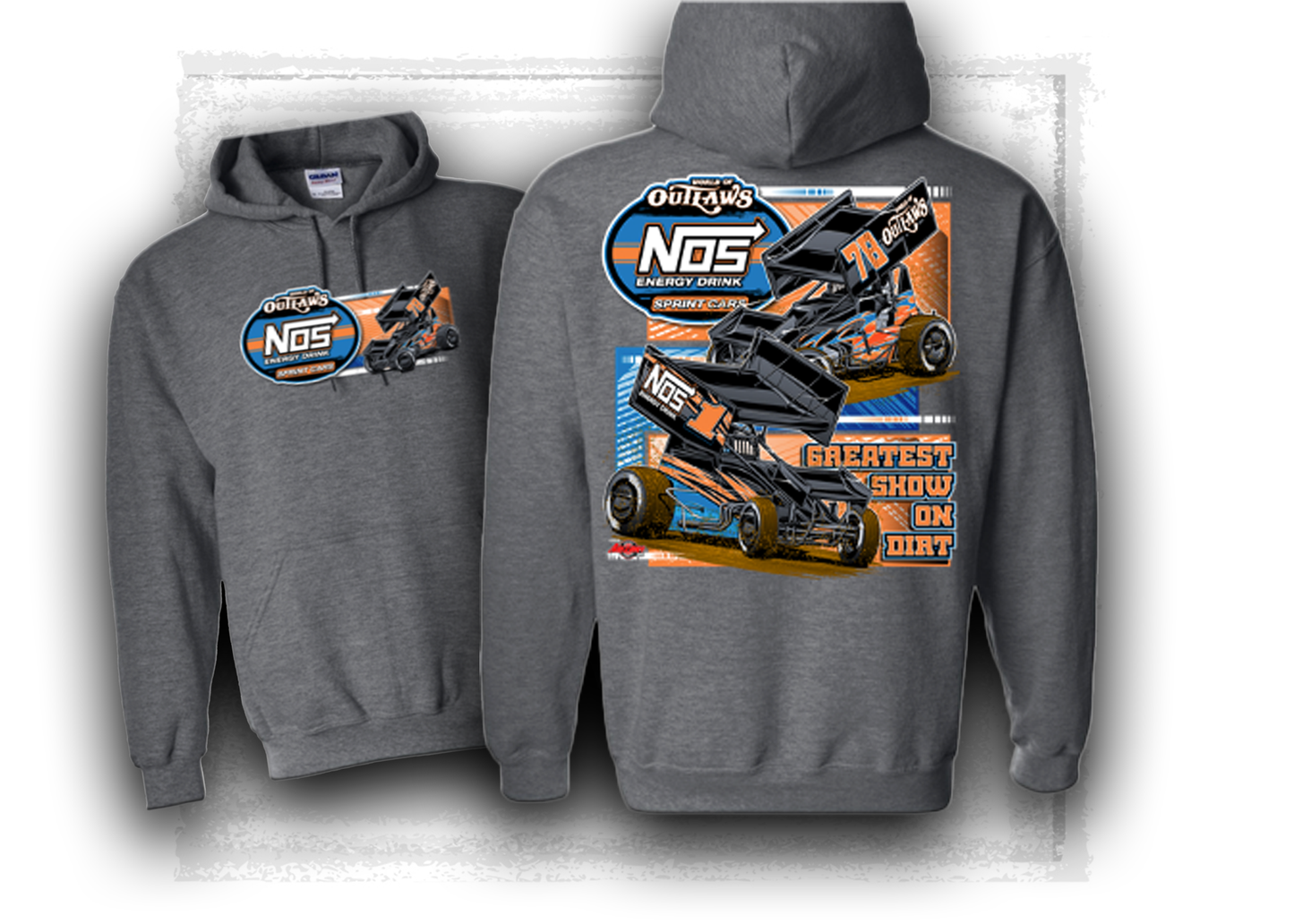 World of Outlaws- NOS Energy Drink Sprint Cars- Deuce Hoodie