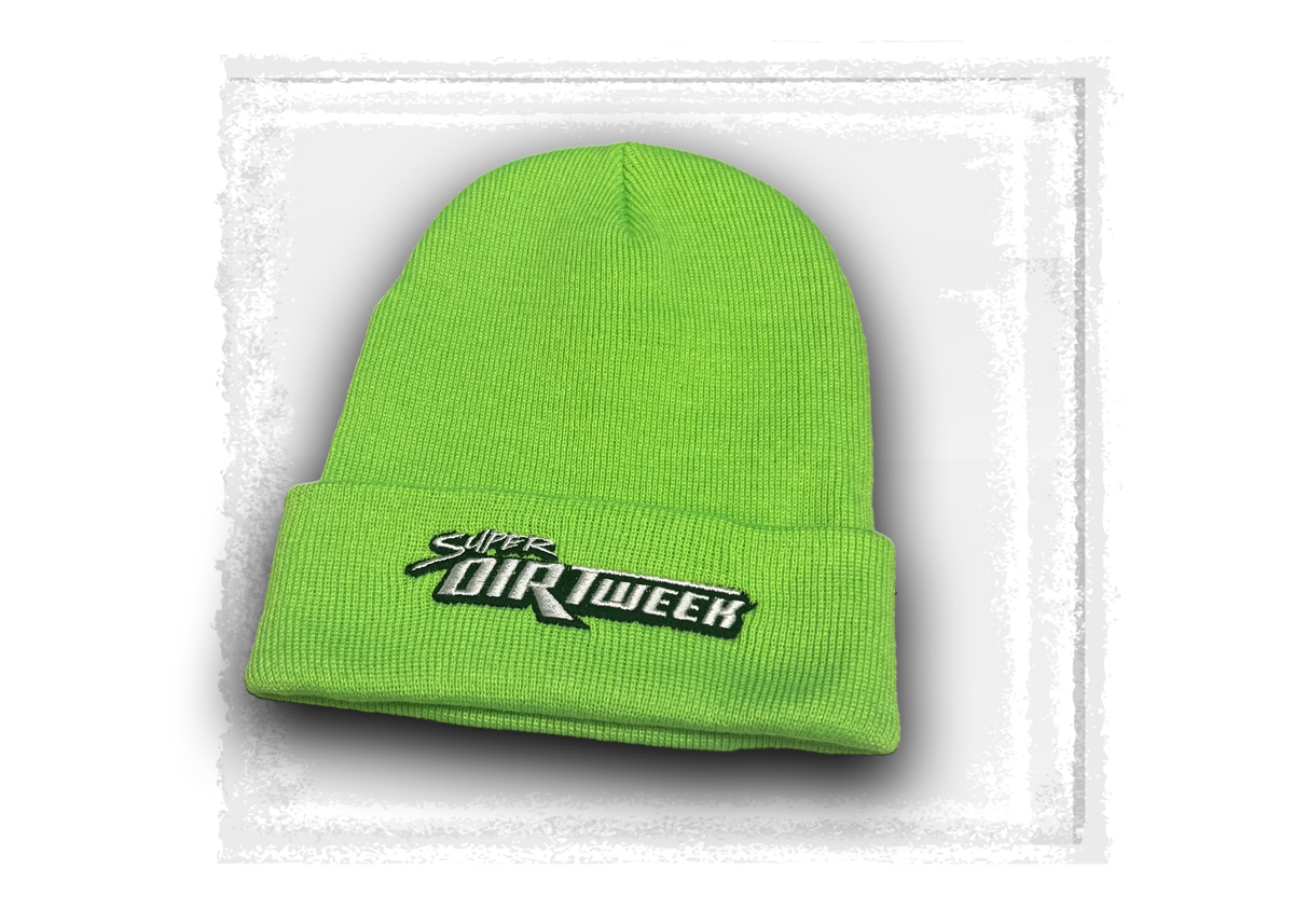 Super DIRTWeek- Neon Green Cuff Beanie