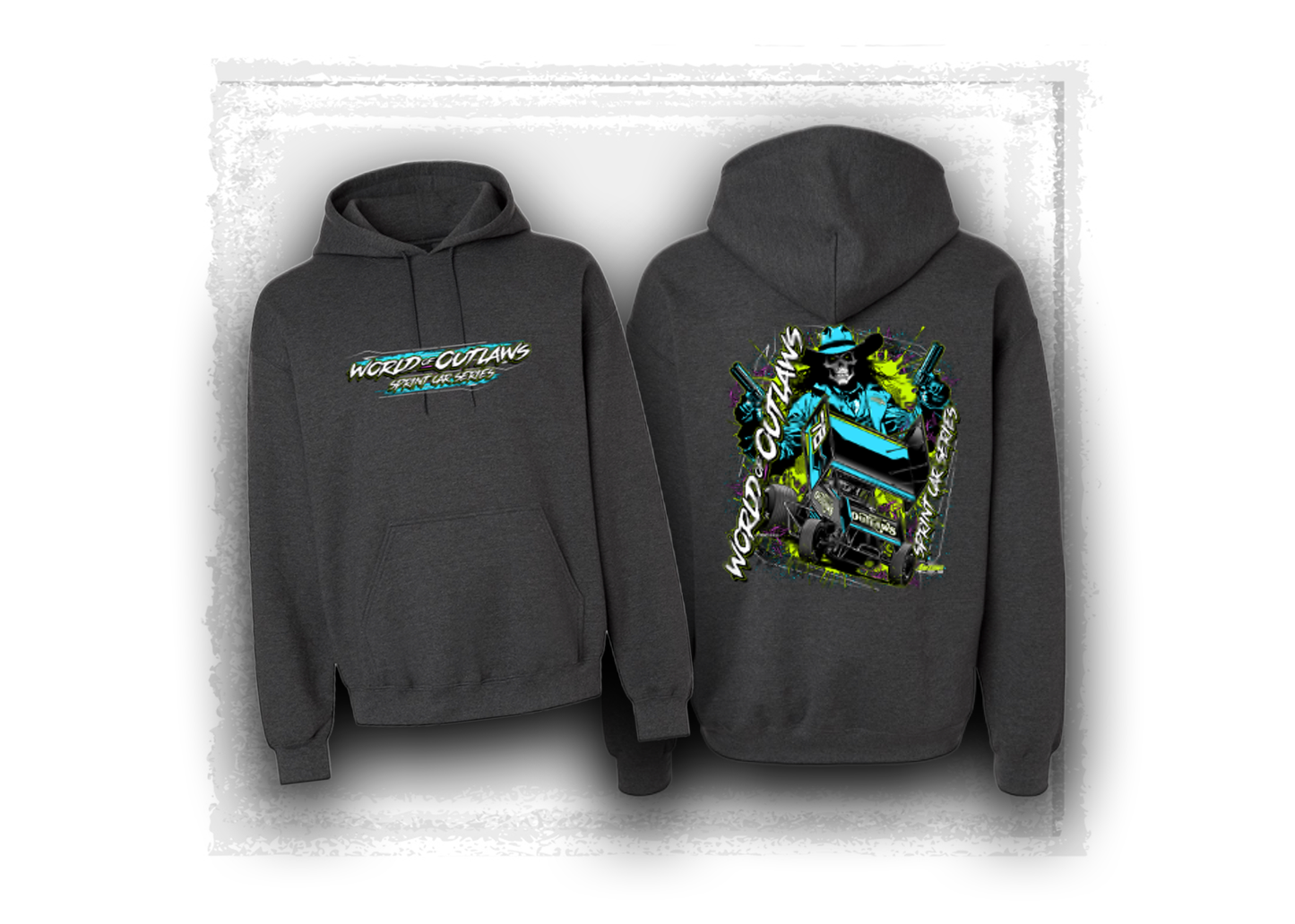 World of Outlaws- Sprint Car Series- Neon Gunz- Hooded Sweatshirt