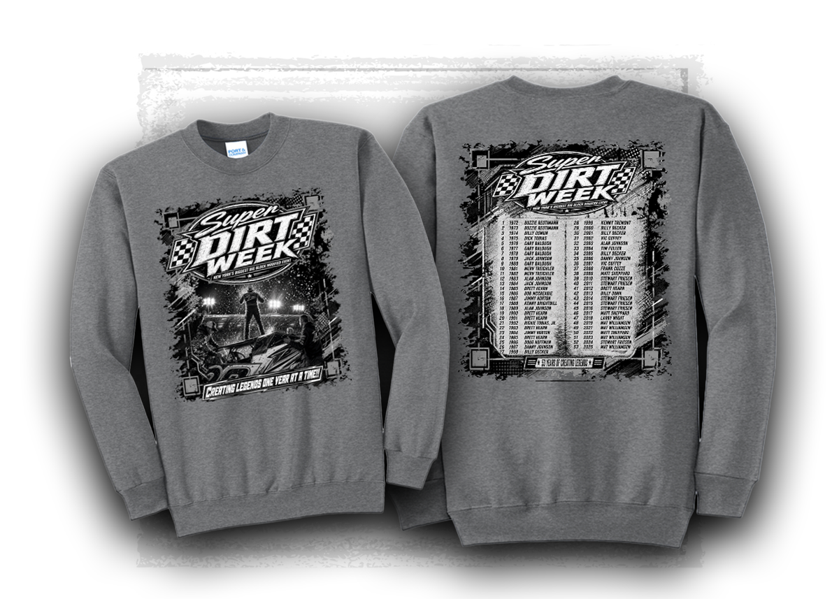 2026 Super DIRTWeek- Past Winners- Crewneck Sweatshirt- Graphite