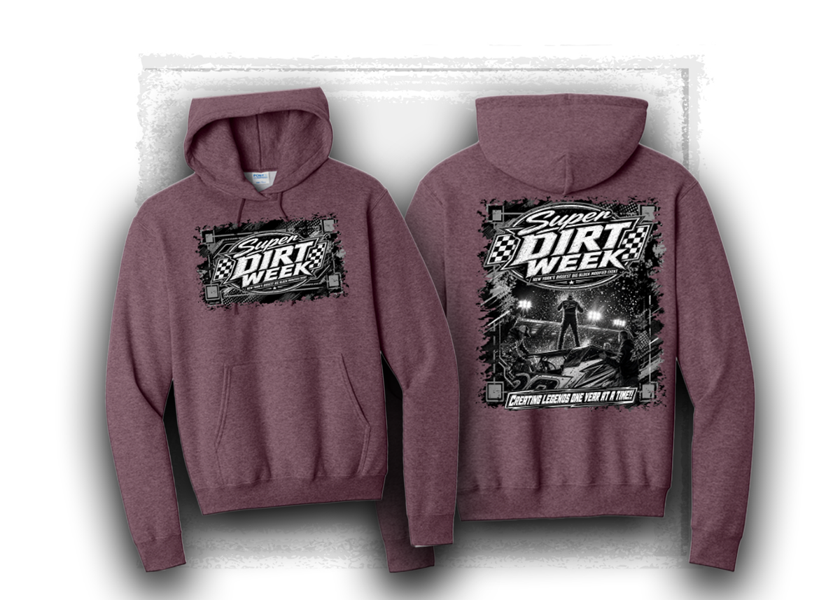 2026 Super DIRTWeek- Past Winners- Hooded Sweatshirt- Heather Maroon