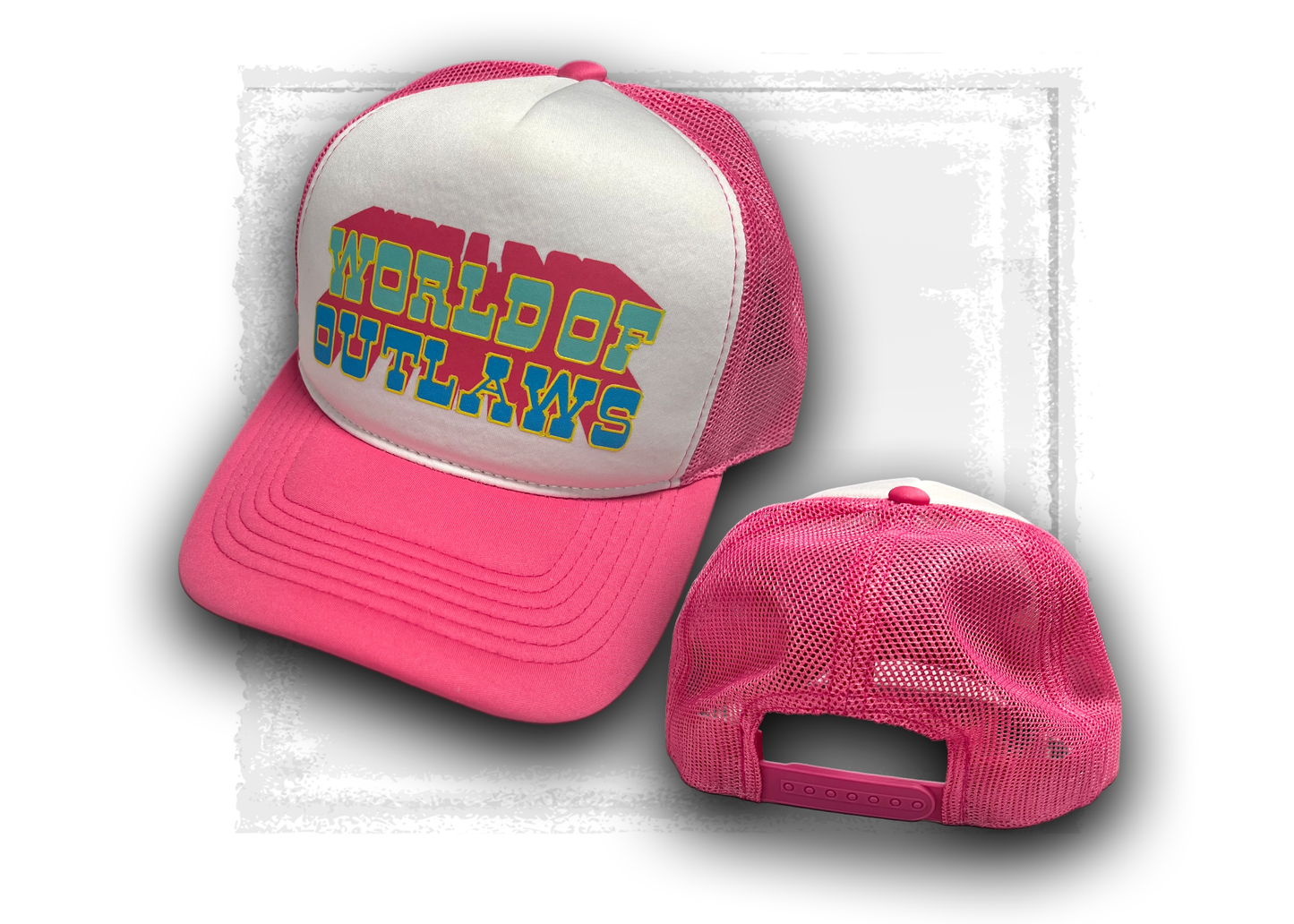World of Outlaws- Sprint Car Series- Vintage Logo Pink Trucker Hat