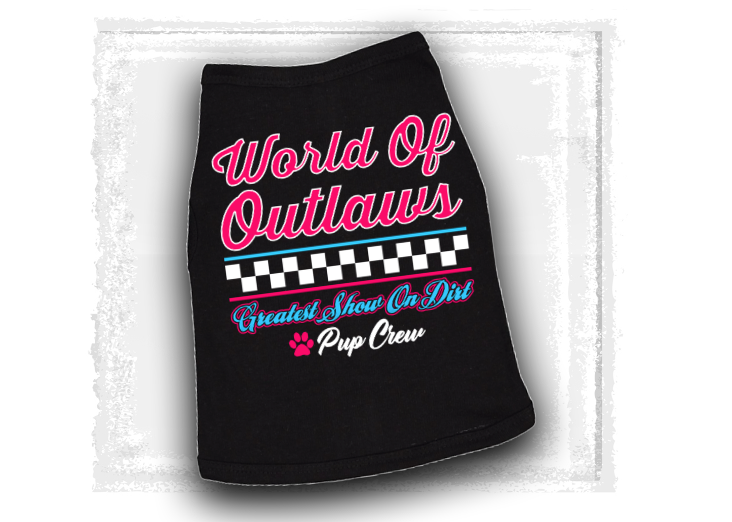 World of Outlaws- Pup Crew T-Shirt for Dogs- Pink