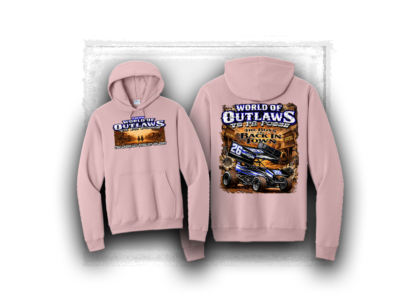 World of Outlaws- Sprint Car Series- PA Posse vs Outlaws- Hooded Sweatshirt