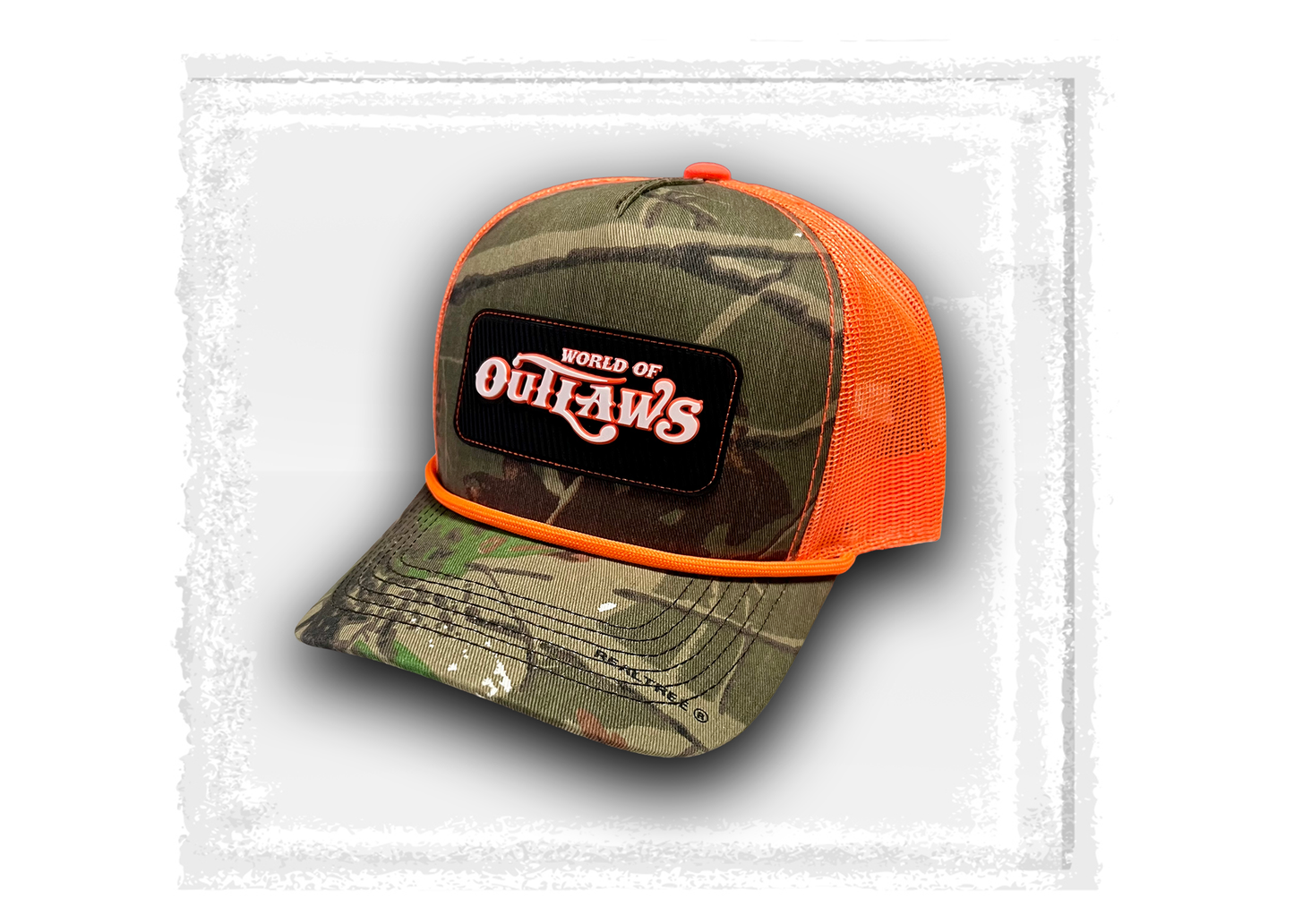 World of Outlaws Camo Rubber Patch Hat