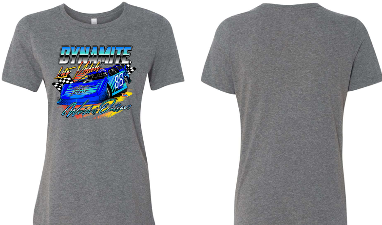 World of Outlaws - Women's Dynamite T-Shirt - Deep Heather