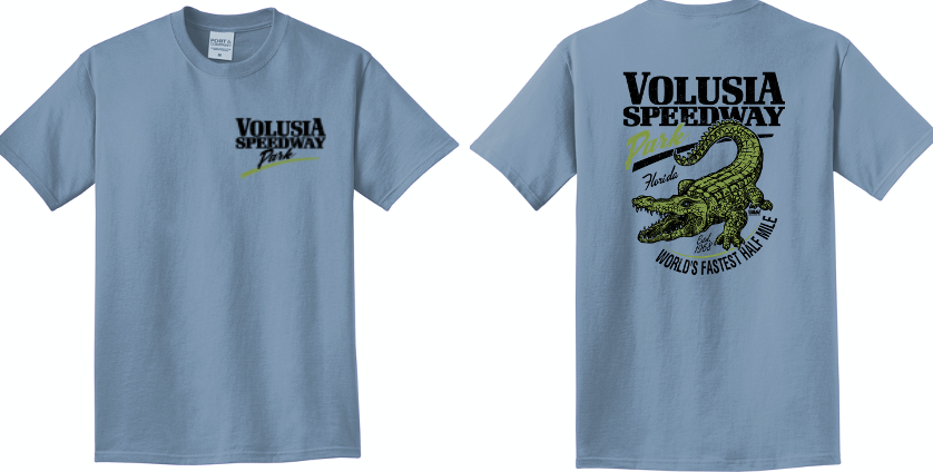 Volusia Speedway Park - Casual Gator T-Shirt - Blue