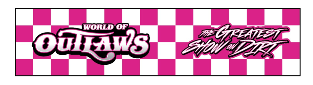 World of Outlaws - Pink Checker Dog Leash