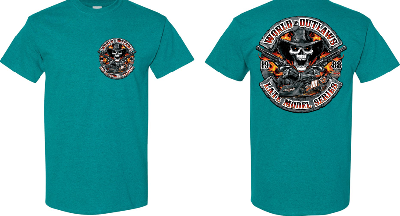 World of Outlaws Late Models - 2 Guns T-Shirt - Jade Dome