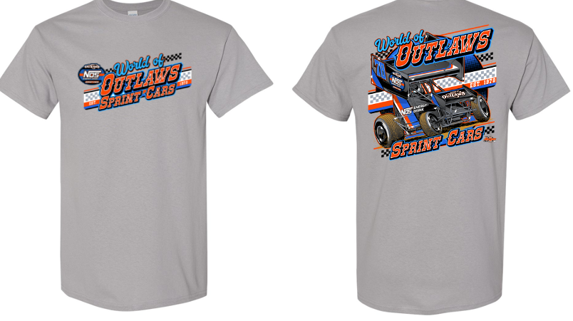 NOS Energy Drink Sprint Car Series- NOS Checkers T-Shirt - Gravel