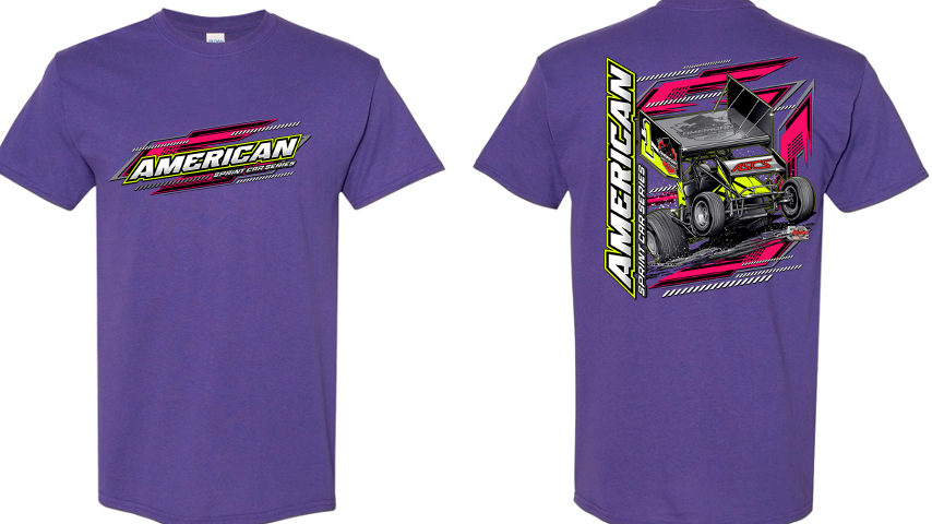 American Sprint Car Series - Blackout T-Shirt - Lilac