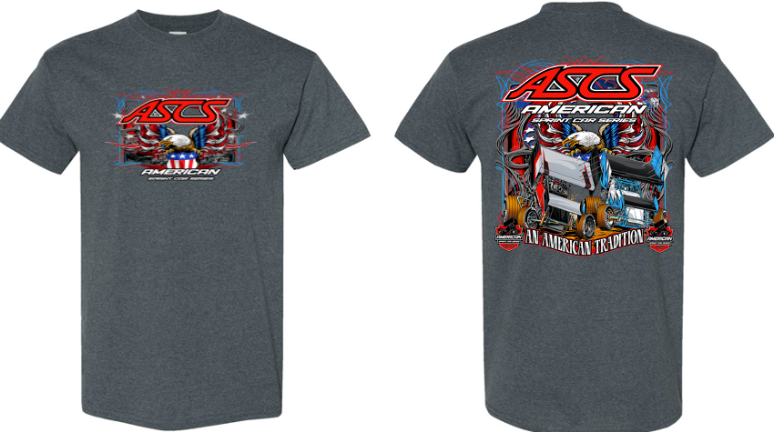 American Sprint Car Series - American T-Shirt - Dark Heather