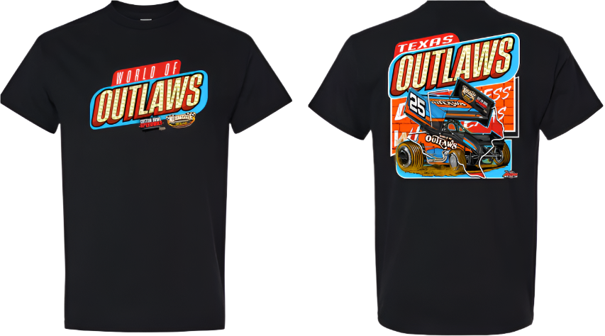 World of Outlaws - Sprint Cars - Texas Outlaws T-Shirt