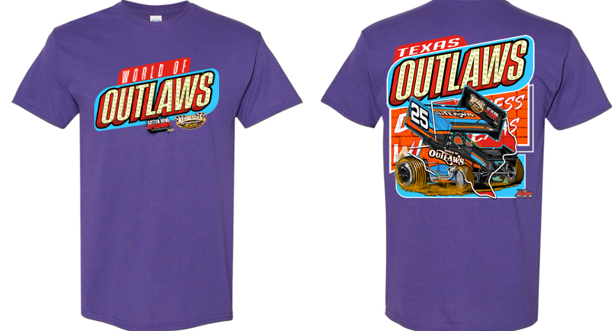 World of Outlaws - Sprint Cars - Texas Outlaws T-Shirt