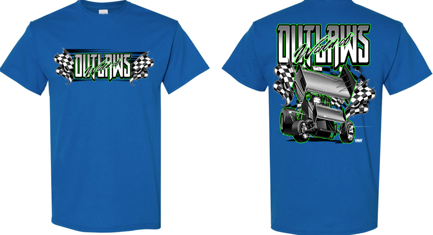World of Outlaws Sprint Car Series- Winners Tee- Neon Blue