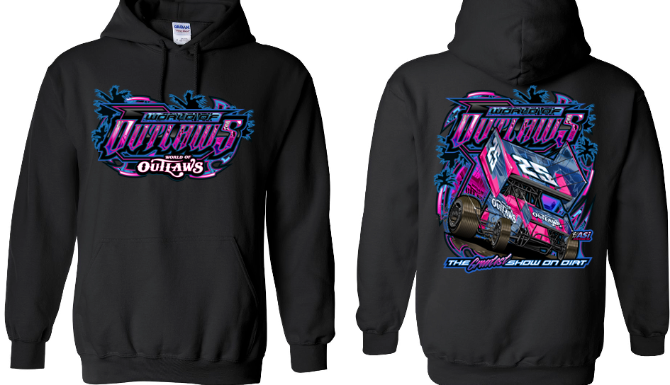 World of Outlaws- Sprint Car- Vibe Hooded Sweatshirt Black