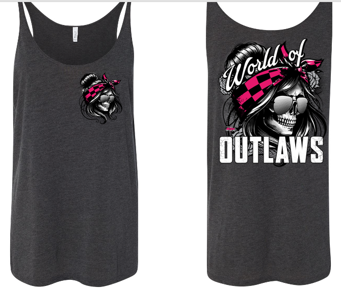 World of Outlaws- Lady Skull- Ladies Flowy Tank Top