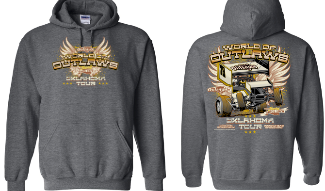 World of Outlaws- Sprint Car Series- Oklahoma Tour Hooded Sweatshirt