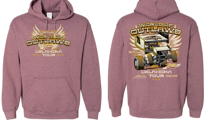 World of Outlaws- Sprint Car Series- Oklahoma Tour Hooded Sweatshirt