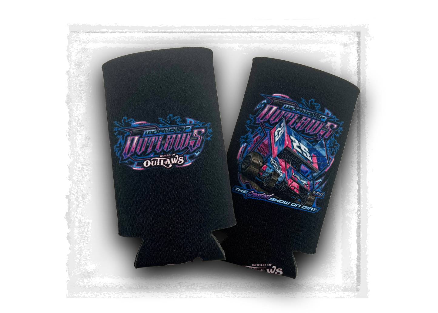 World of Outlaws- Sprint Cars- Miami Vice Slim Koozie