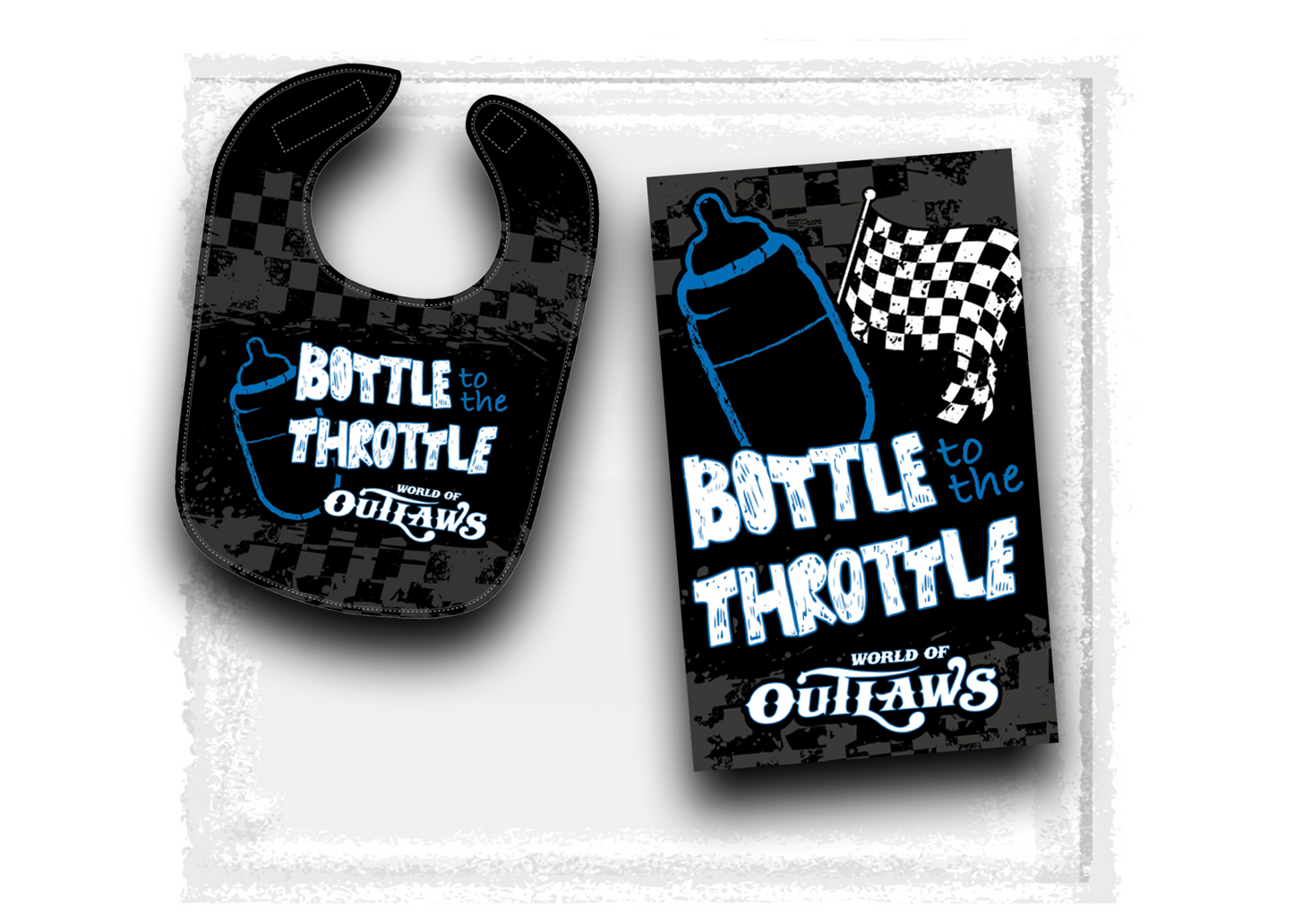 World of Outlaws - Black Bib & Burp Cloth
