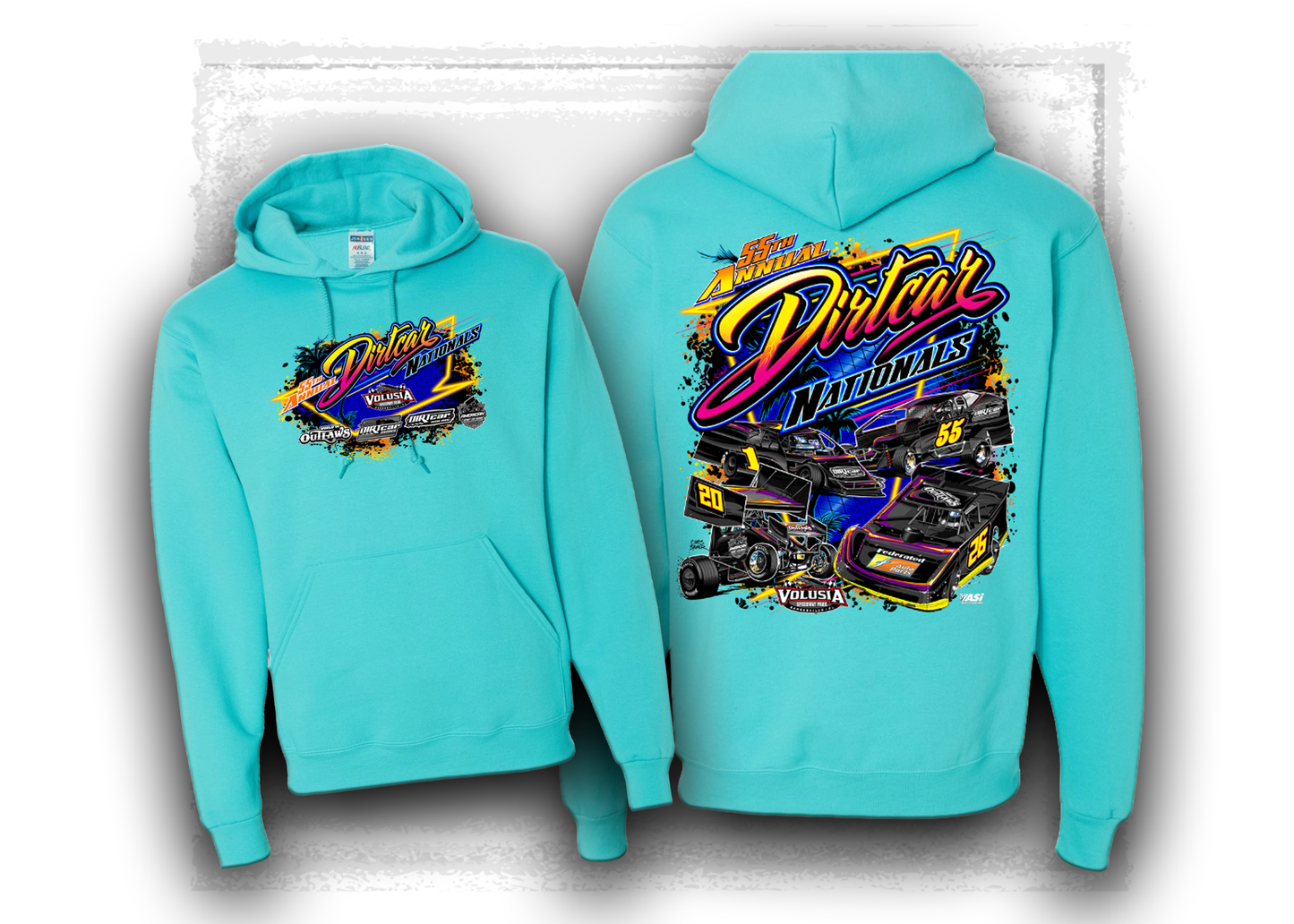 2026 DIRTCar Nationals- Neon Gator Palm- Hooded Sweatshirt