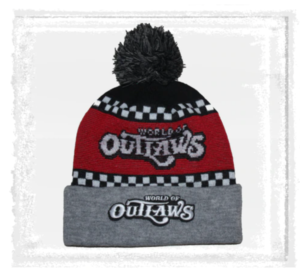 World of Outlaws - Checkered Pom Beanie