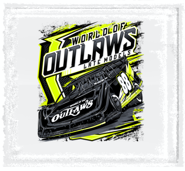 World of Outlaws Late Models - Neon Green Blackout Decal
