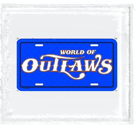 World of Outlaws - Diamond Plate License Plate