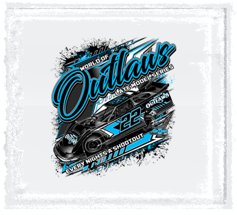 World of Outlaws Late Models - Blue Out Decal