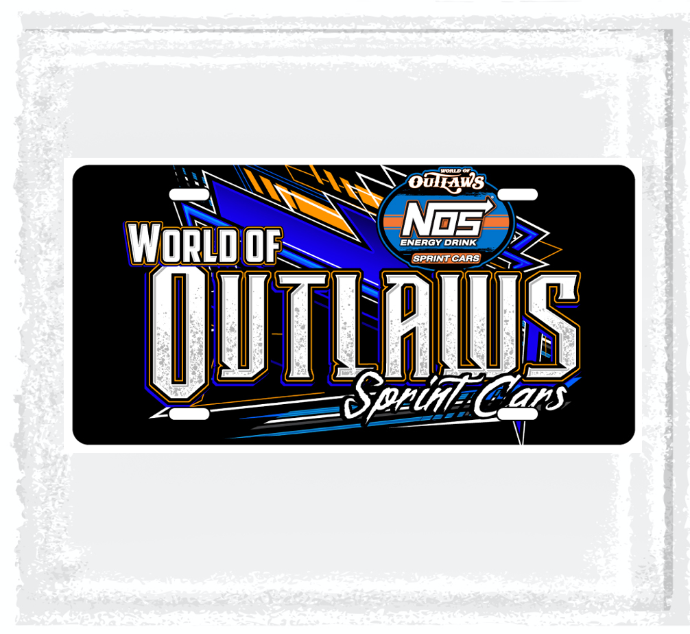 World of Outlaws - NOS Energy Drink Sprint Car Series- Edges License Plate