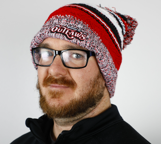 World of Outlaws - Red White & Black Team Pom Beanie