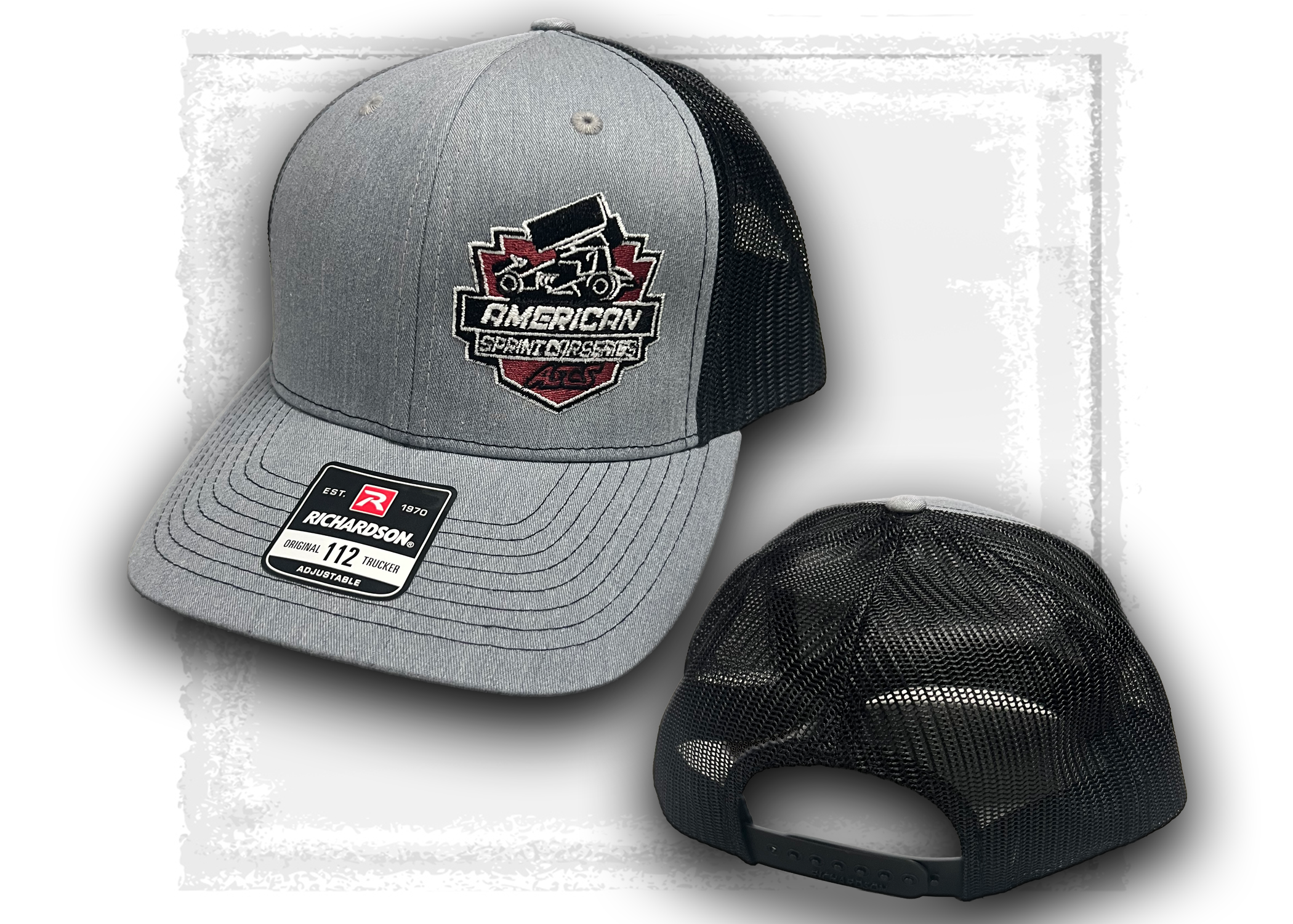 American Sprint Car Series- Heather Grey and Black Trucker Hat