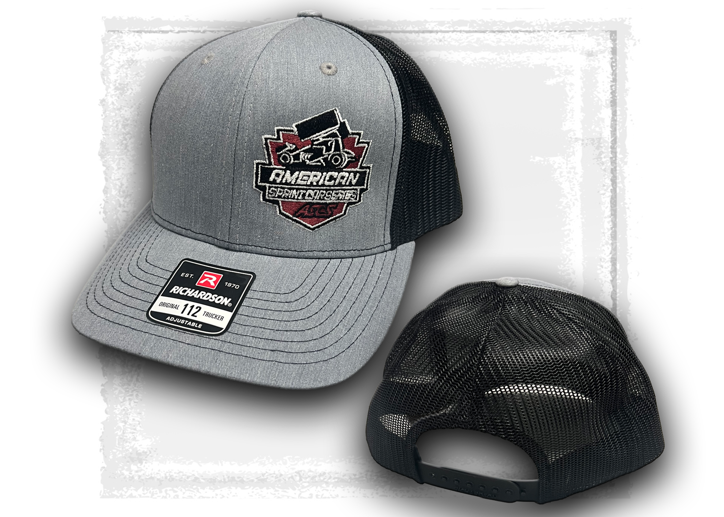 American Sprint Car Series- Heather Grey and Black Trucker Hat