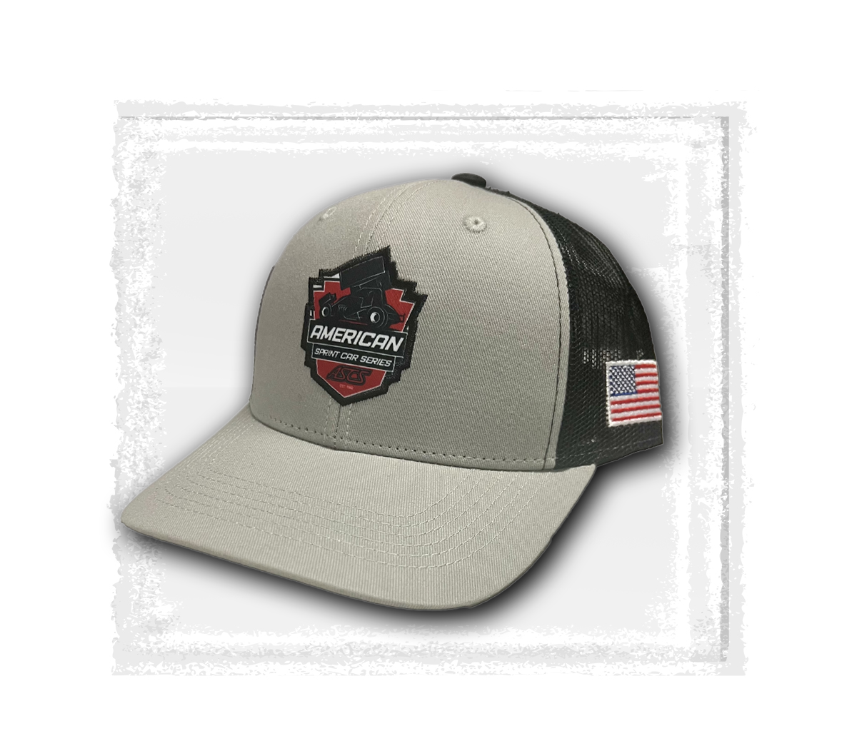 American Sprint Car Series- Grey and Black Trucker Hat