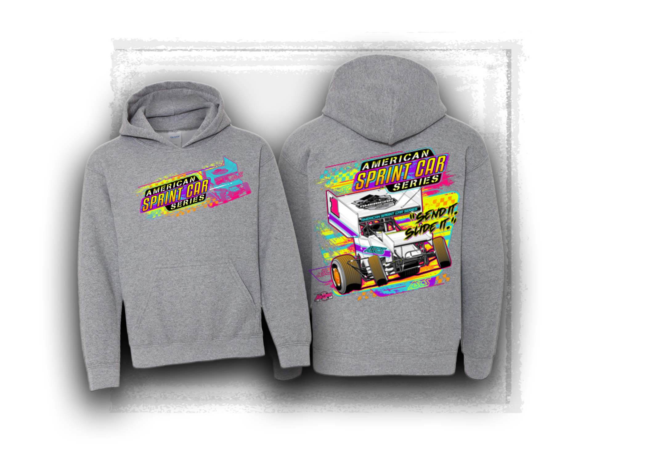 American Sprint Car Series- Send It- Youth Hooded Sweatshirt