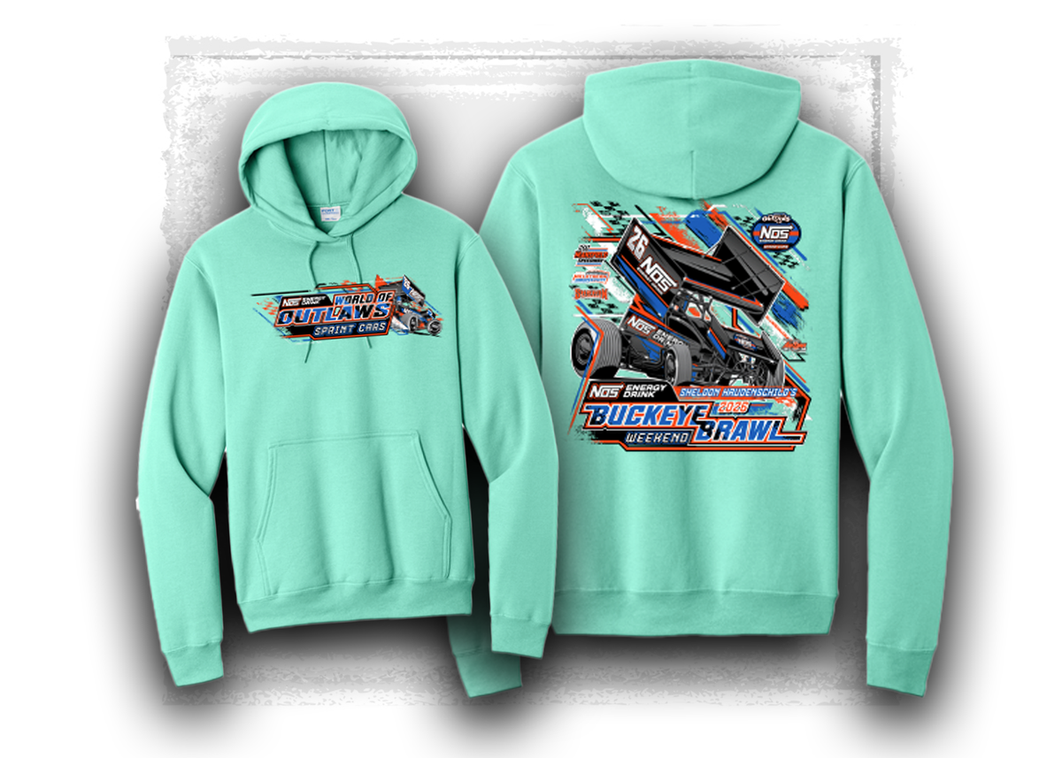 World of Outlaws- NOS Energy Drink Sprint Car Series- Buckeye Brawl Event- Hooded Sweatshirt