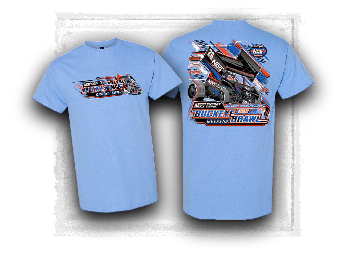 World of Outlaws- NOS Energy Drink Sprint Car Series- Buckeye Brawl Event T-Shirt