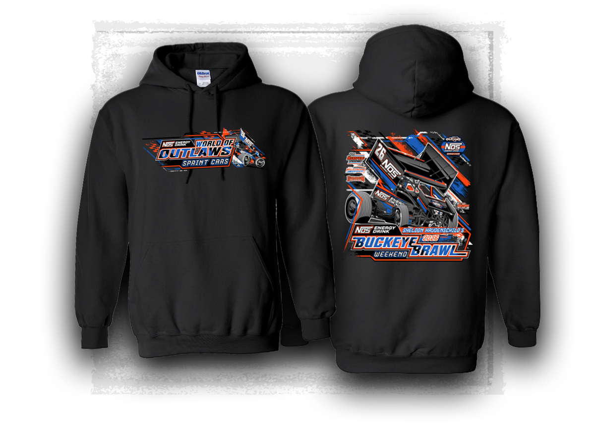 World of Outlaws- NOS Energy Drink Sprint Car Series- Buckeye Brawl Event- Hooded Sweatshirt