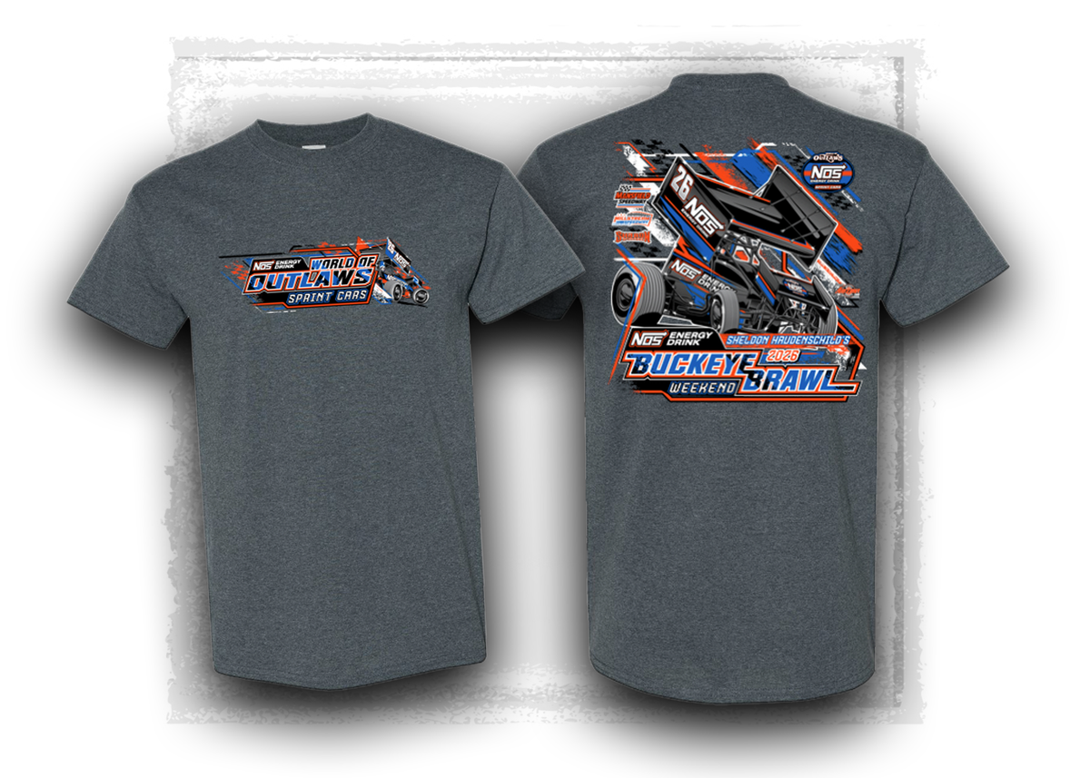 World of Outlaws- NOS Energy Drink Sprint Car Series- Buckeye Brawl Event T-Shirt