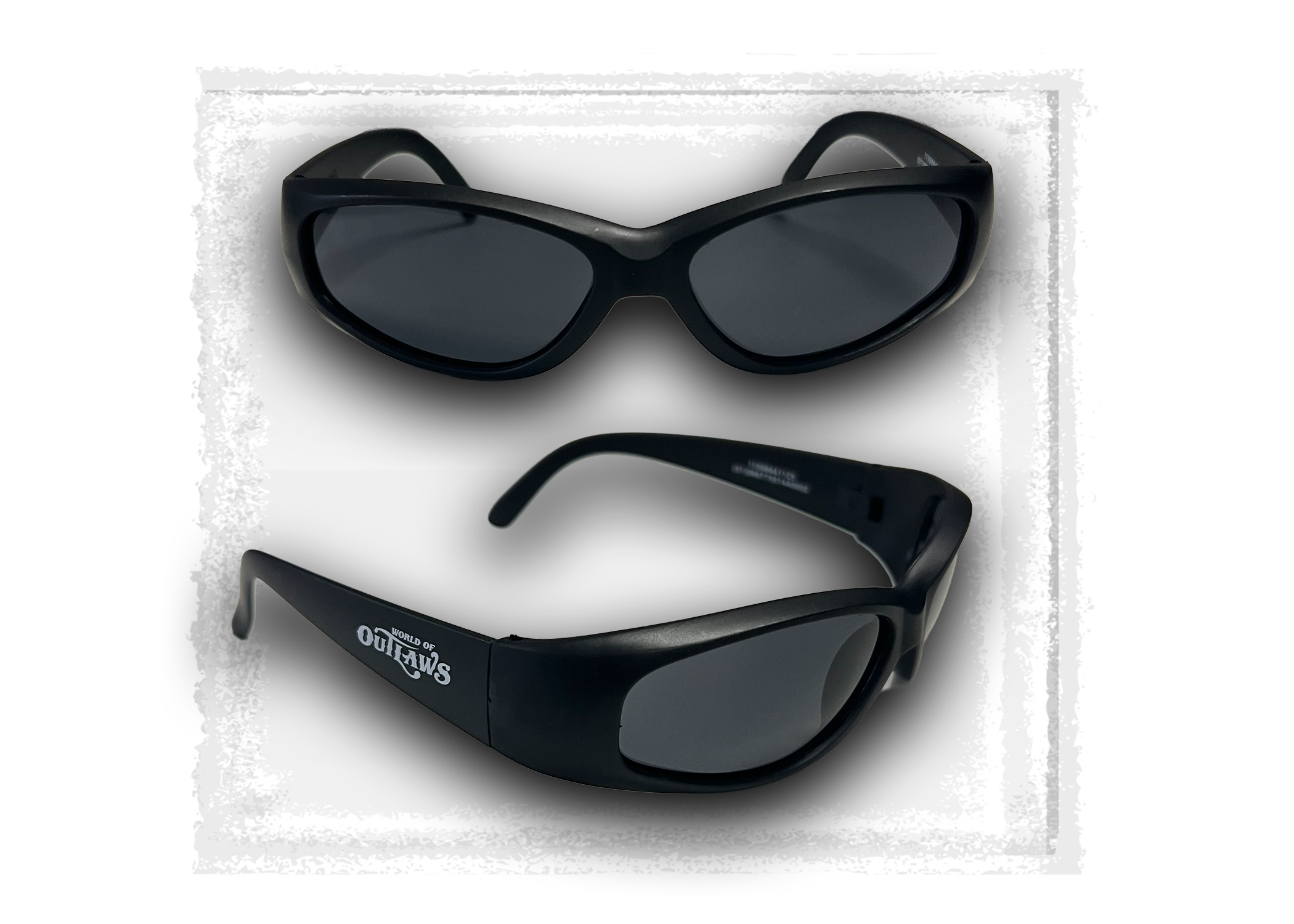 World of Outlaws- Sleek Black Sunglasses