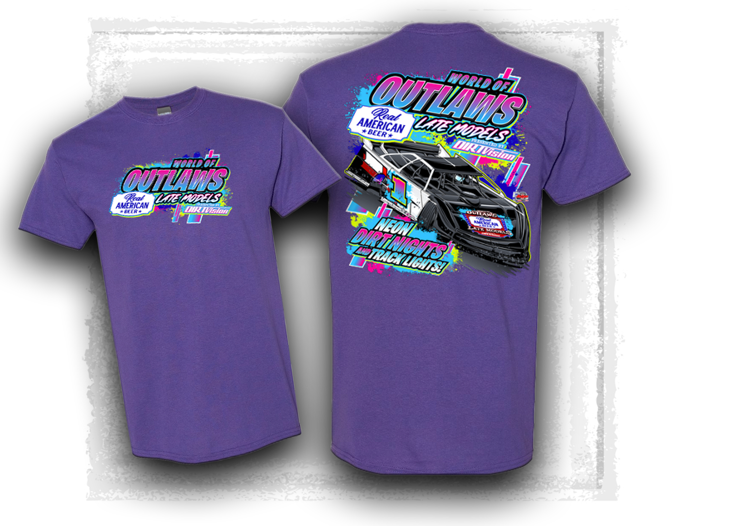 World of Outlaws- Real American Beer Late Models- Dirt Nights T-Shirt